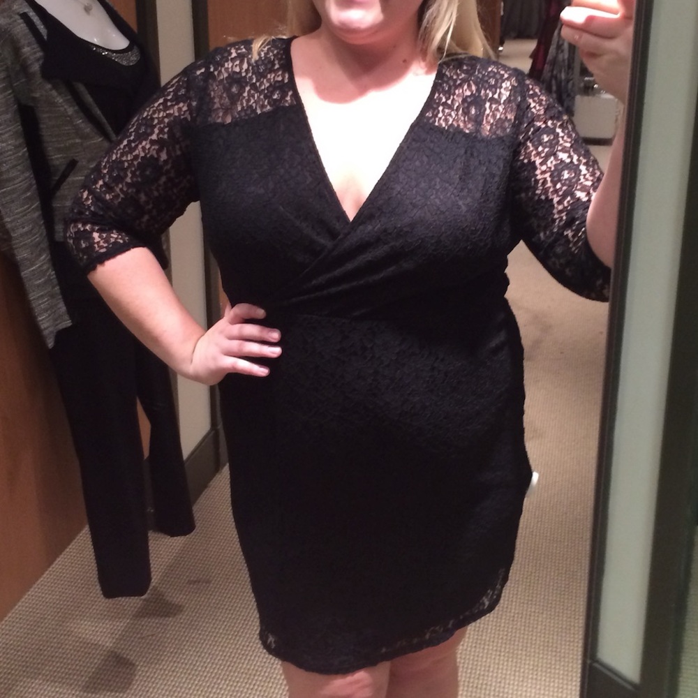 Lane Bryant Black Lace Dress